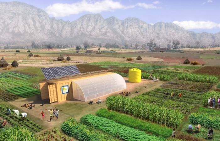Un kit – huerto en un contenedor para alimentar a 150 personas